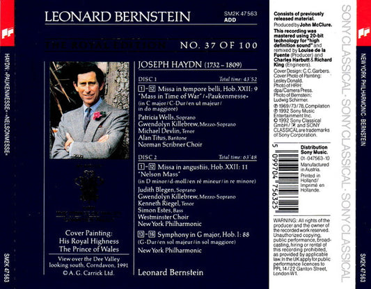 Haydn*, Leonard Bernstein, Norman Scribner Choir*, Westminster Choir, New York Philharmonic : "Mass In Time Of War" - "Nelson" Mass (2xCD, Comp)