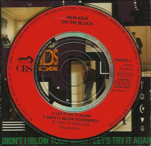 New Kids On The Block : Didn't I (Blow Your Mind) / Let's Try It Again (CD, Mini, Single)