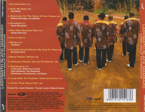 Ladysmith Black Mambazo : Long Walk To Freedom (CD, Album, Enh)