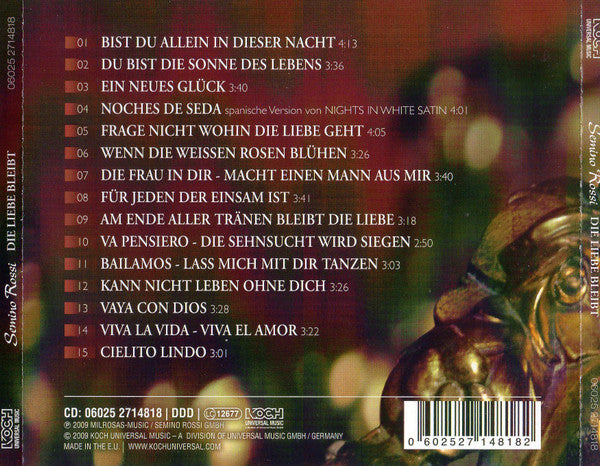 Semino Rossi : Die Liebe Bleibt (CD, Album)