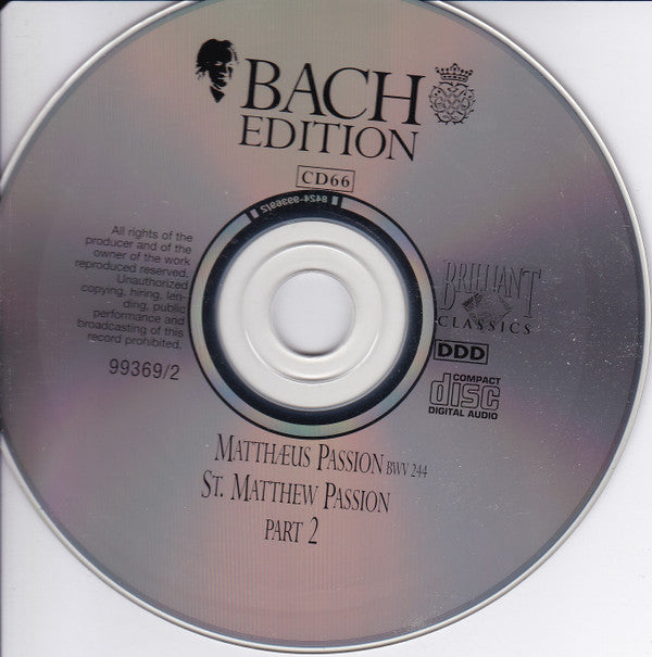 Johann Sebastian Bach : Passions = Passionen (9xCD + Box)