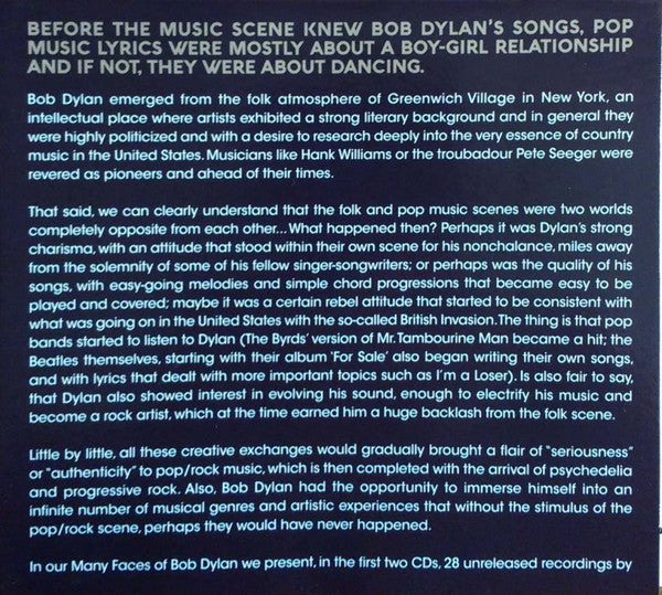 Bob Dylan : The Many Faces Of Bob Dylan (2xCD + CD, Comp, Unofficial + Album)