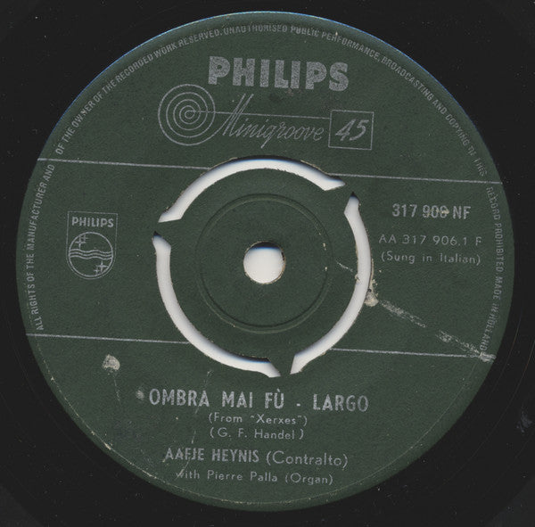 Aafje Heynis : Ombra Mai Fu (Largo) (7")
