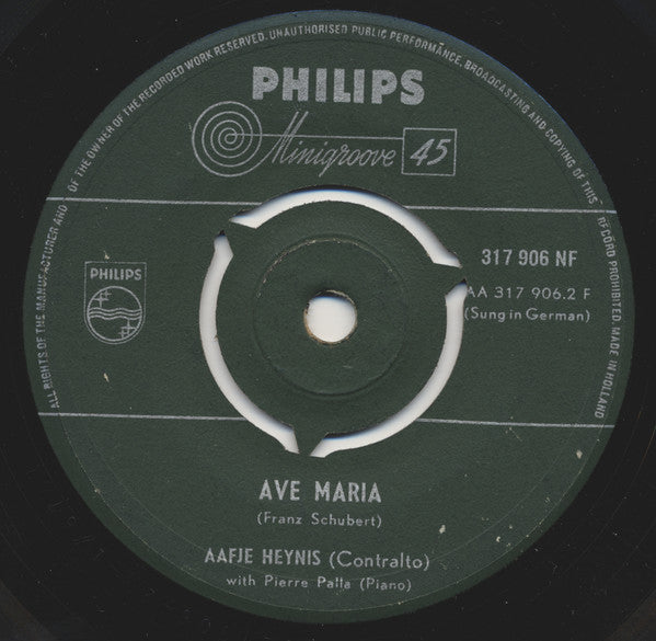 Aafje Heynis : Ombra Mai Fu (Largo) (7")