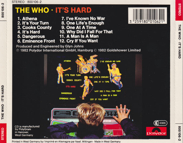 The Who : It's Hard (CD, Album, RE)