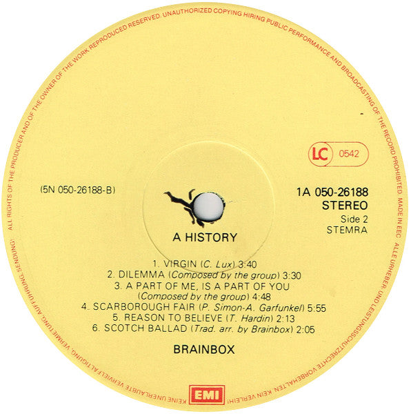 Brainbox (3) : A History (LP, Comp)