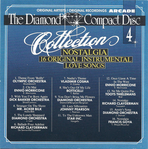 Various : The Diamond Compact Disc Collection 4 - Nostalgia - 16 Original Instrumental Love Songs (CD, Comp)