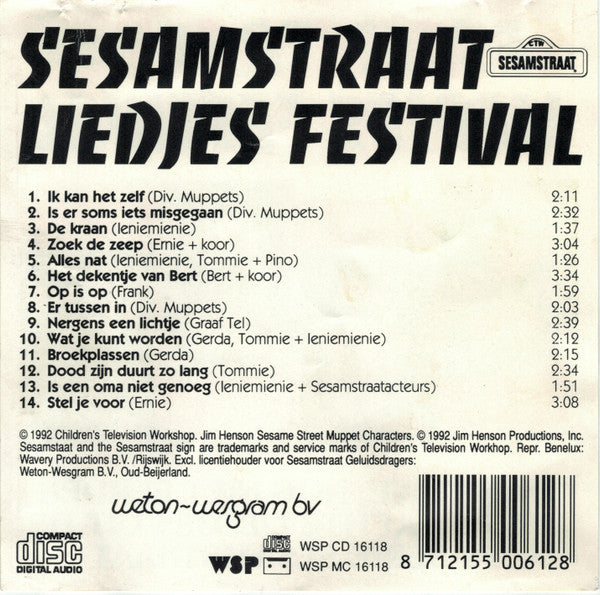 Sesamstraat : Liedjes Festival (CD, Album)