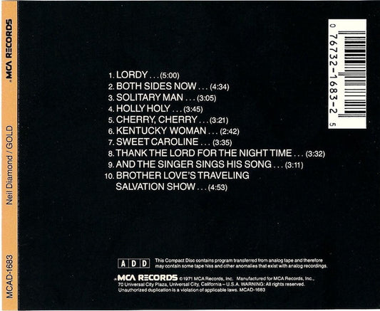 Neil Diamond : Gold (CD, Album, RE)