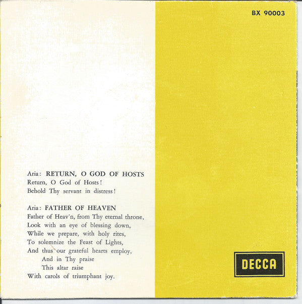 Kathleen Ferrier : Kathleen Ferrier Memorial Series - Händel (7", EP, Mono)