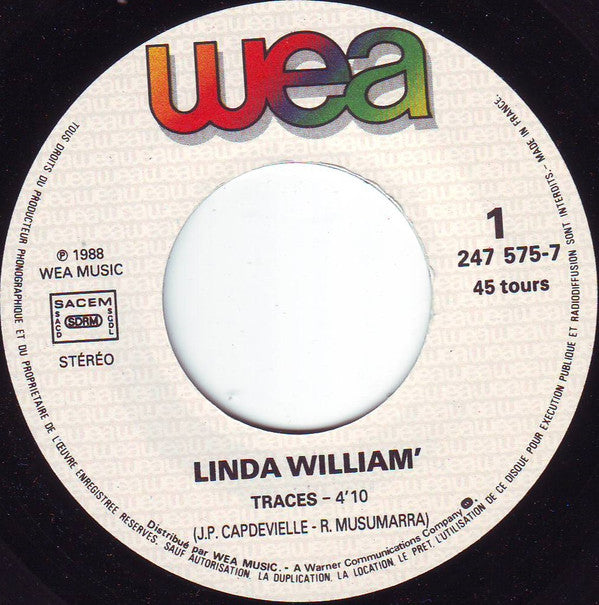 Linda William' : Traces (7", Single)