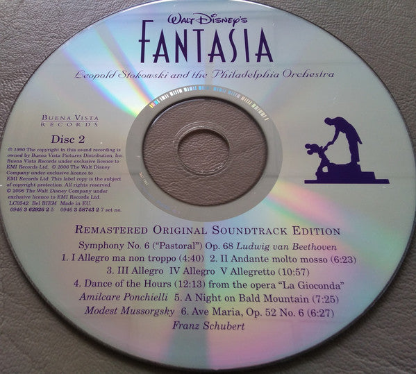 Leopold Stokowski With The Philadelphia Orchestra : Walt Disney's Fantasia (2xCD, Album, RE, RM)