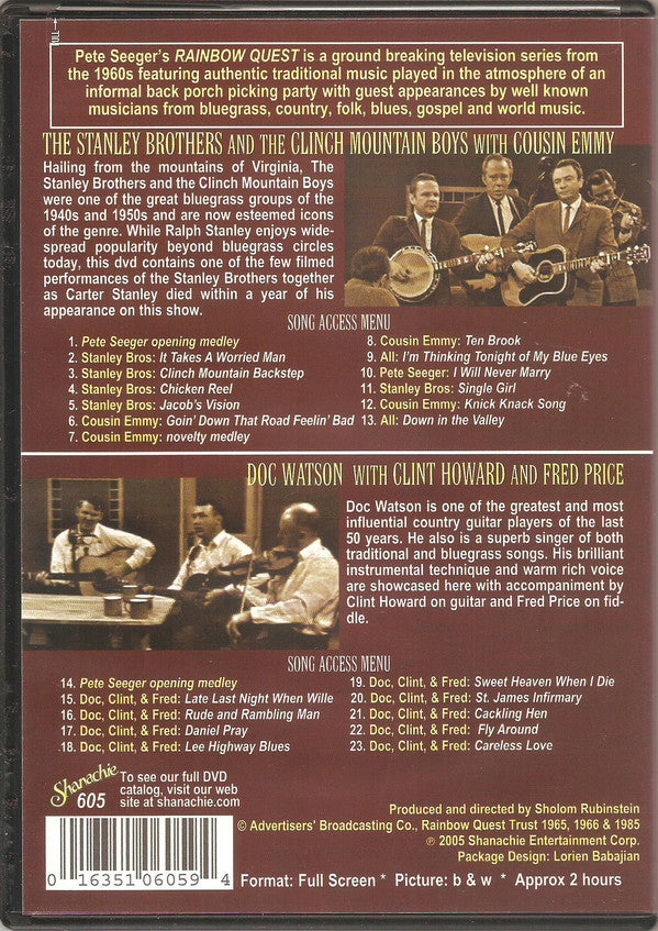 The Stanley Brothers And The Clinch Mountain Boys With Cousin Emmy / Doc Watson With Clint Howard And Fred Price : Pete Seeger's Rainbow Quest (DVD-V)