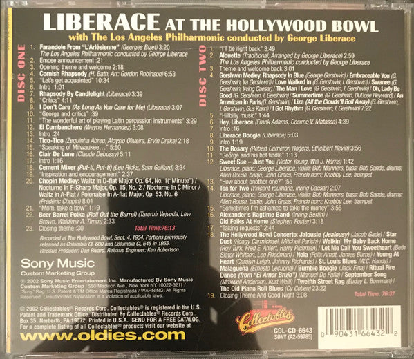 Liberace : Liberace At The Hollywood Bowl (The Complete Concert) (2xCD, Comp)