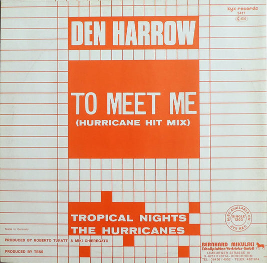 Den Harrow / The Hurricanes : To Meet Me (Hurricane Hit Mix) / Tropical Nights (12", Maxi)