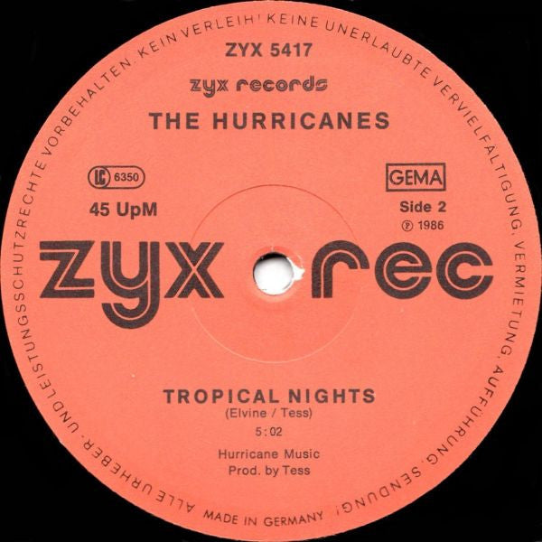 Den Harrow / The Hurricanes : To Meet Me (Hurricane Hit Mix) / Tropical Nights (12", Maxi)