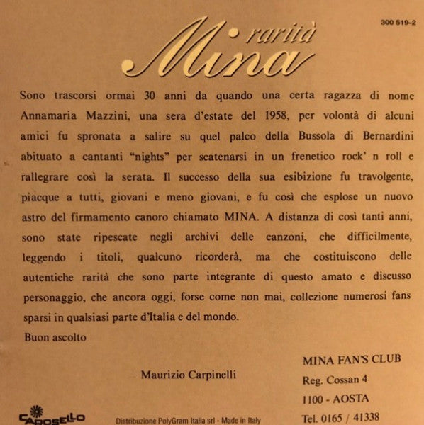 Mina (3) : Rarità (CD, Comp)