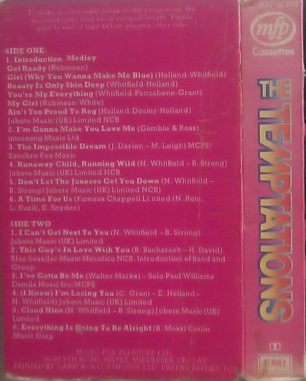The Temptations : Live At London's Talk Of Town (Cass, Album)