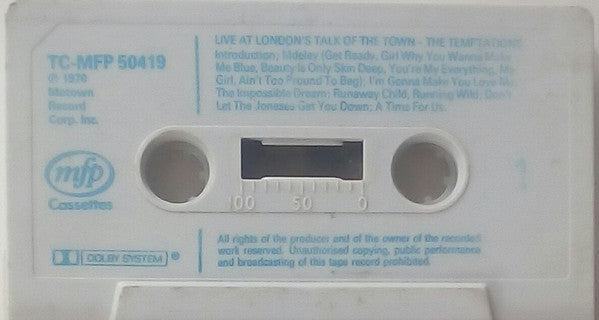 The Temptations : Live At London's Talk Of Town (Cass, Album)