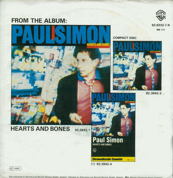 Paul Simon : Think Too Much (a) (7", Single)