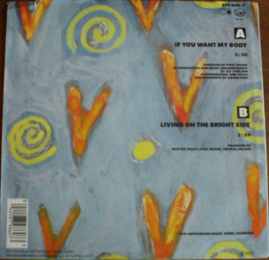 Hanne Boel : If You Want My Body (7", Single, sil)