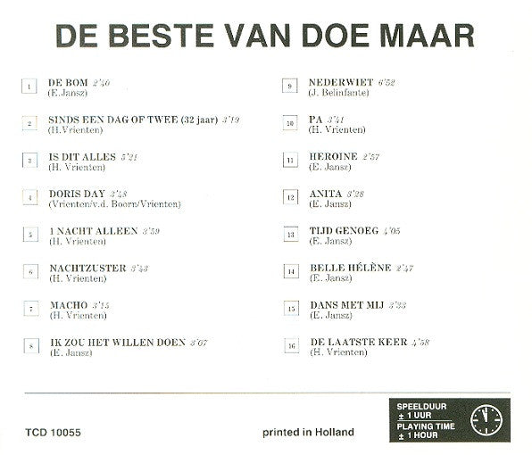 Doe Maar : De Beste Van Doe Maar (CD, Comp)