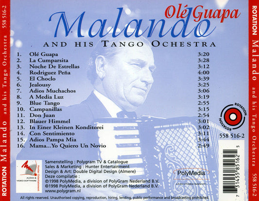 Malando And His Tango Orchestra : Olé Guapa (CD, Comp)