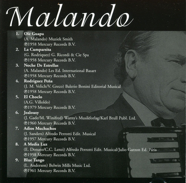 Malando And His Tango Orchestra : Olé Guapa (CD, Comp)