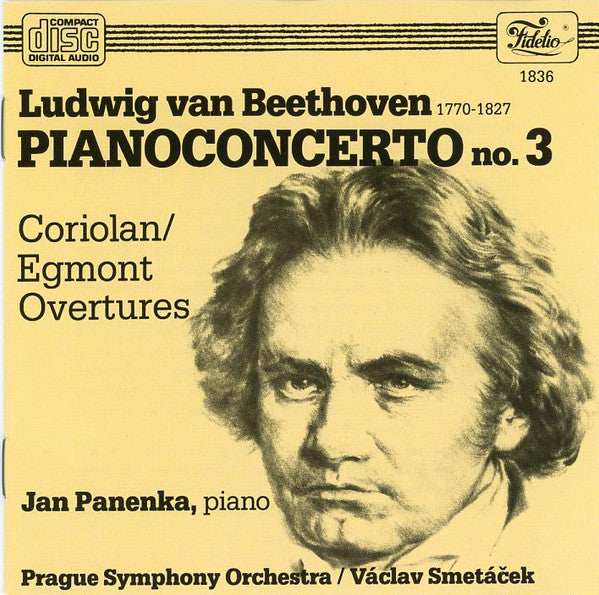 Ludwig van Beethoven, Jan Panenka, The Prague Symphony Orchestra, Václav Smetáček : Piano Concerto No. 3 In C Minor, Op. 37 / Corolian / Egmont Overtures (CD, Album)
