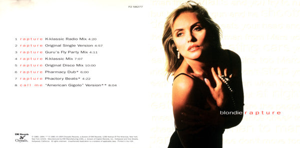 Blondie : Rapture (CD, Maxi)