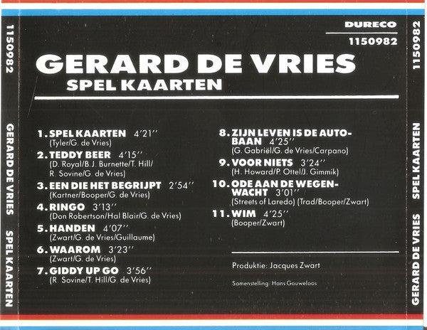 Gerard De Vries : Spel Kaarten (CD, Comp)
