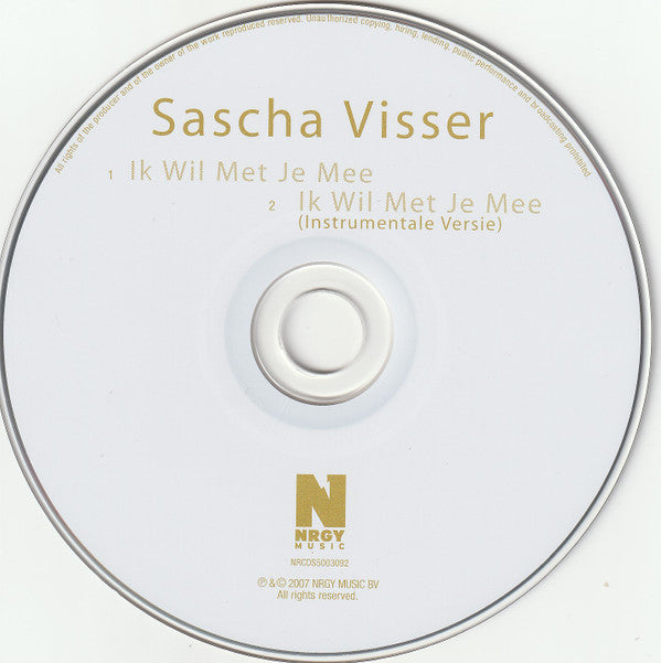 Sascha Visser : Ik Wil Met Je Mee (CD, Single)