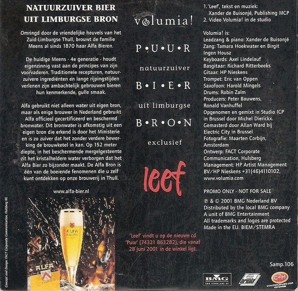 Volumia! : Leef (CD, Single, Enh, Promo)