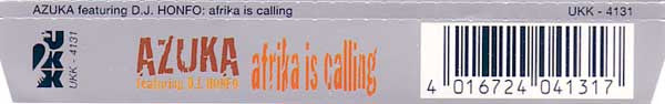 Azuka Featuring Denagan Janvier Honfo : Afrika Is Calling (CD, Maxi)