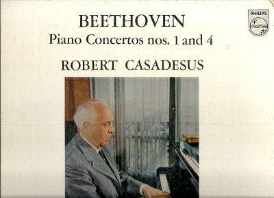 Ludwig van Beethoven, Robert Casadesus : Piano Concertos Nos. 1 And 4  (LP)