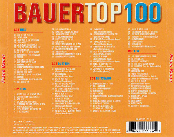 Frans Bauer : Bauer Top 100 (5xCD, Comp)