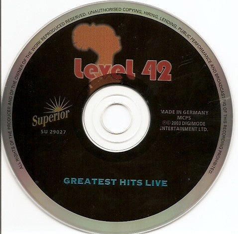 Level 42 : Greatest Hits Live (CD, Album)
