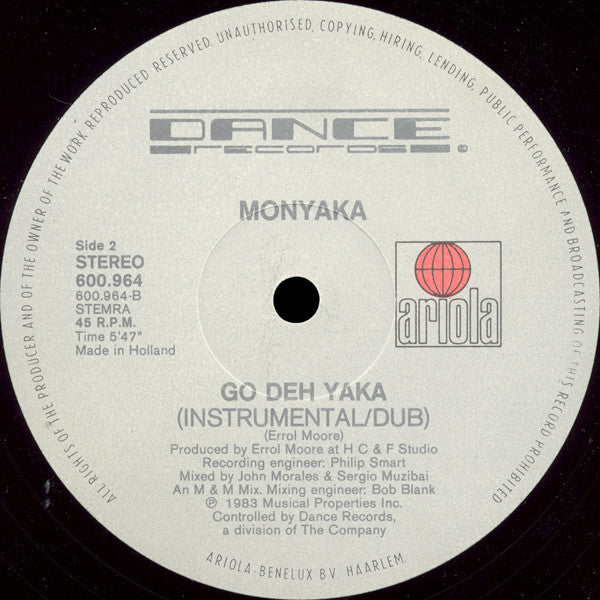 Monyaka : Go Deh Yaka (12")
