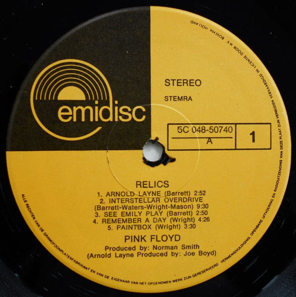Pink Floyd : Relics (LP, Comp, RP)