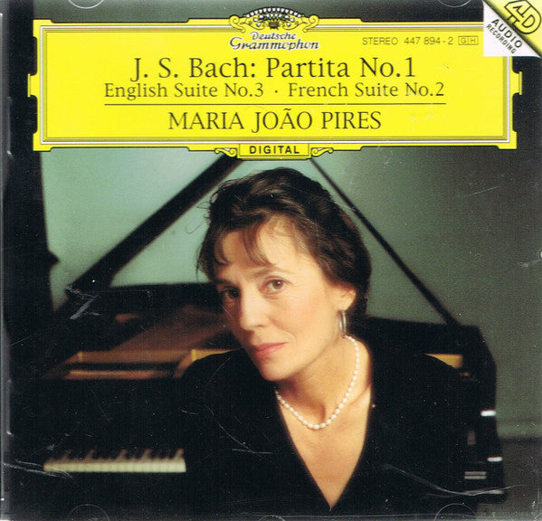 J. S. Bach*, Maria João Pires : Partita No. 1 • English Suite No. 3 • French Suite No. 2 (CD, Album, PMD)