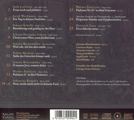 Ensemble »Alte Musik Dresden«, Norbert Schuster : Civitas Lipsiarum (CD)
