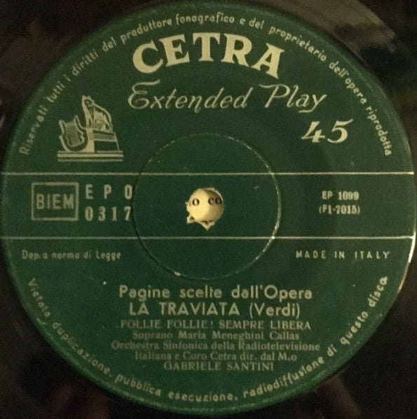 Giuseppe Verdi : La Traviata - Brani Scelti Dall'Opera (7", Comp)