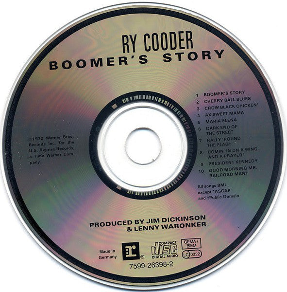 Ry Cooder : Boomer's Story (CD, Album, RE, RSA)