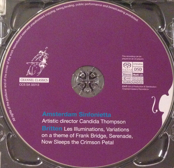 Benjamin Britten, Amsterdam Sinfonietta / Candida Thompson, Barbara Hannigan, James Gilchrist, Jasper de Waal : Britten (SACD, Hybrid, Multichannel, Album)