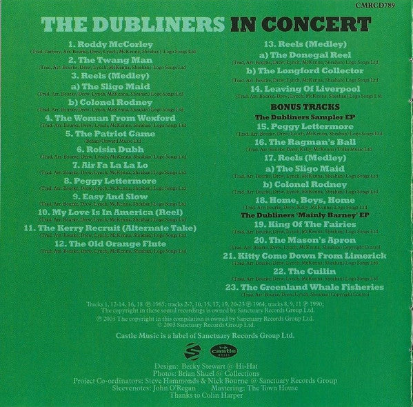 The Dubliners : In Concert (CD, Album, RE, RM)