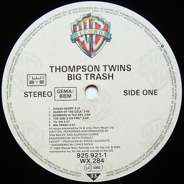 Thompson Twins : Big Trash (LP, Album)
