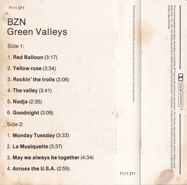 BZN : Green Valleys (Cass, Album)