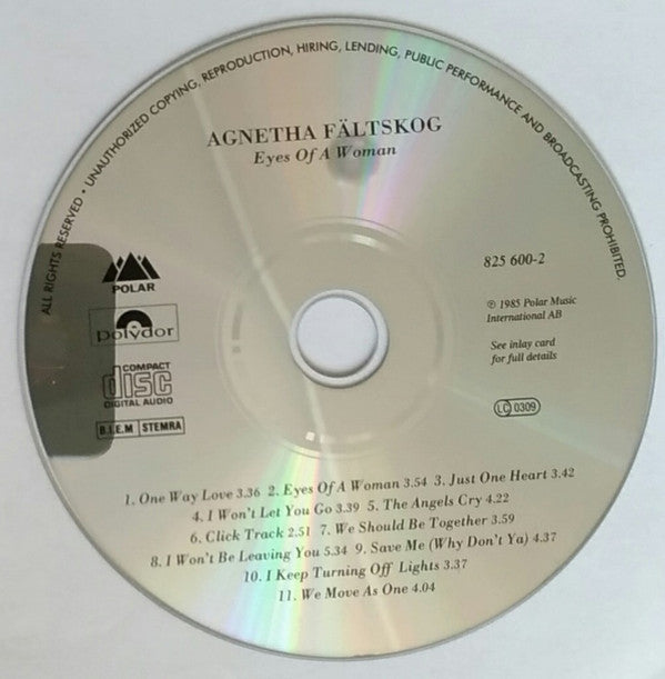 Agnetha Fältskog : Eyes Of A Woman (CD, Album, RE)