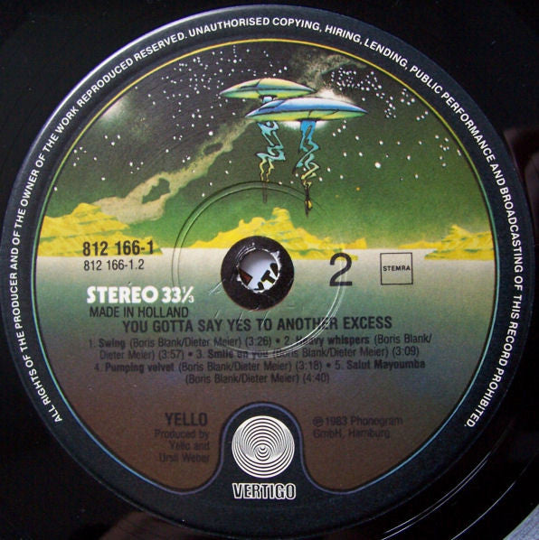 Yello : You Gotta Say Yes To Another Excess (LP, Album)