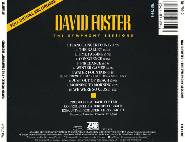 David Foster : The Symphony Sessions (CD, Album)